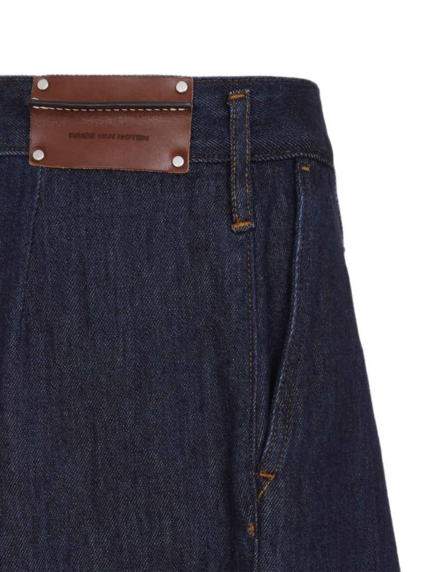 Dries Van Noten Pleated Cropped Wide-Leg Pants