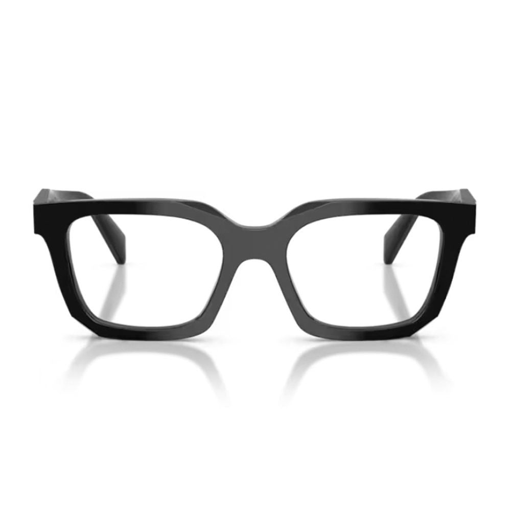 Prada Pr C08v Glossy Black Acetate Square Optical Frame