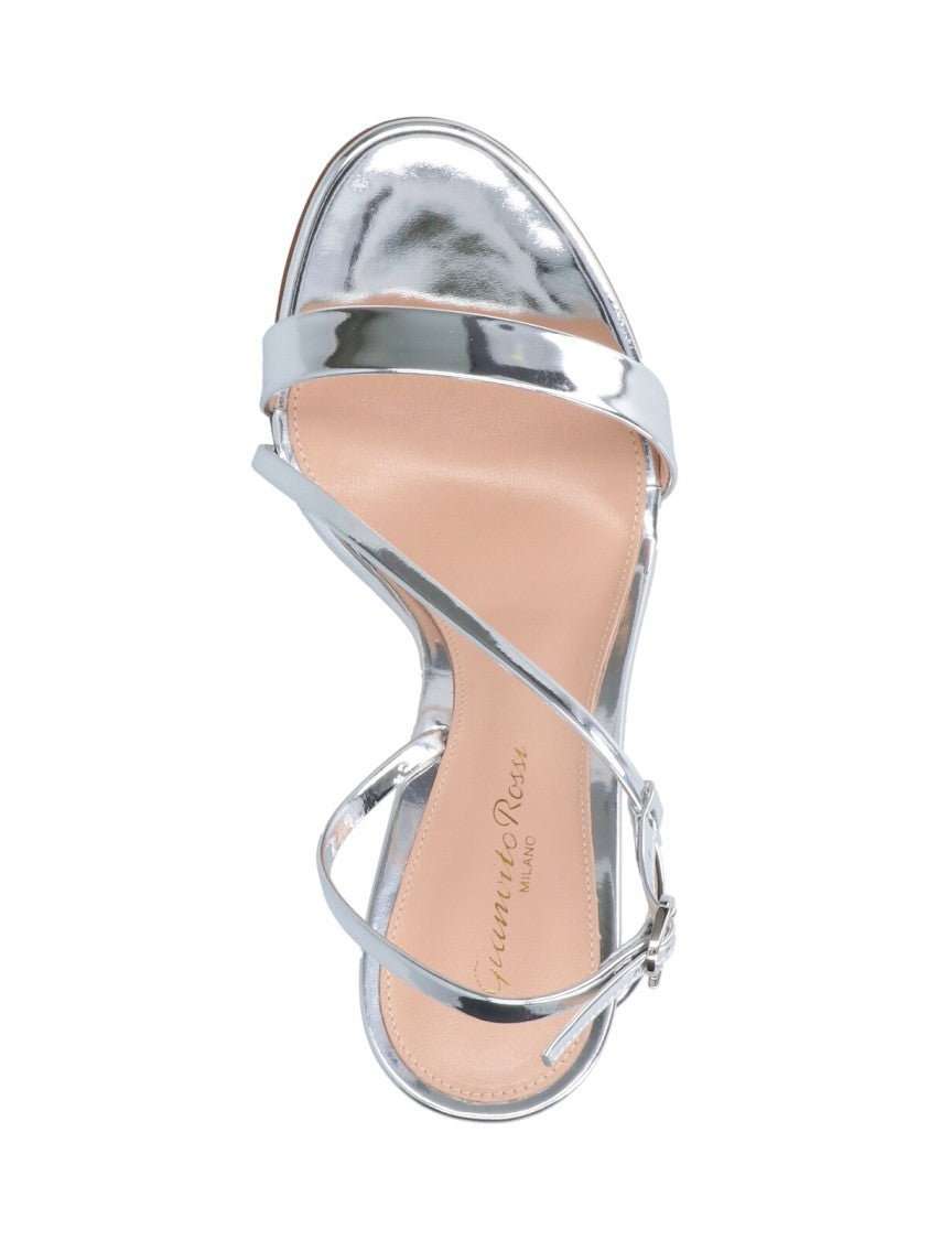Gianvito Rossi Silver Manhattan 95 Stiletto Sandals