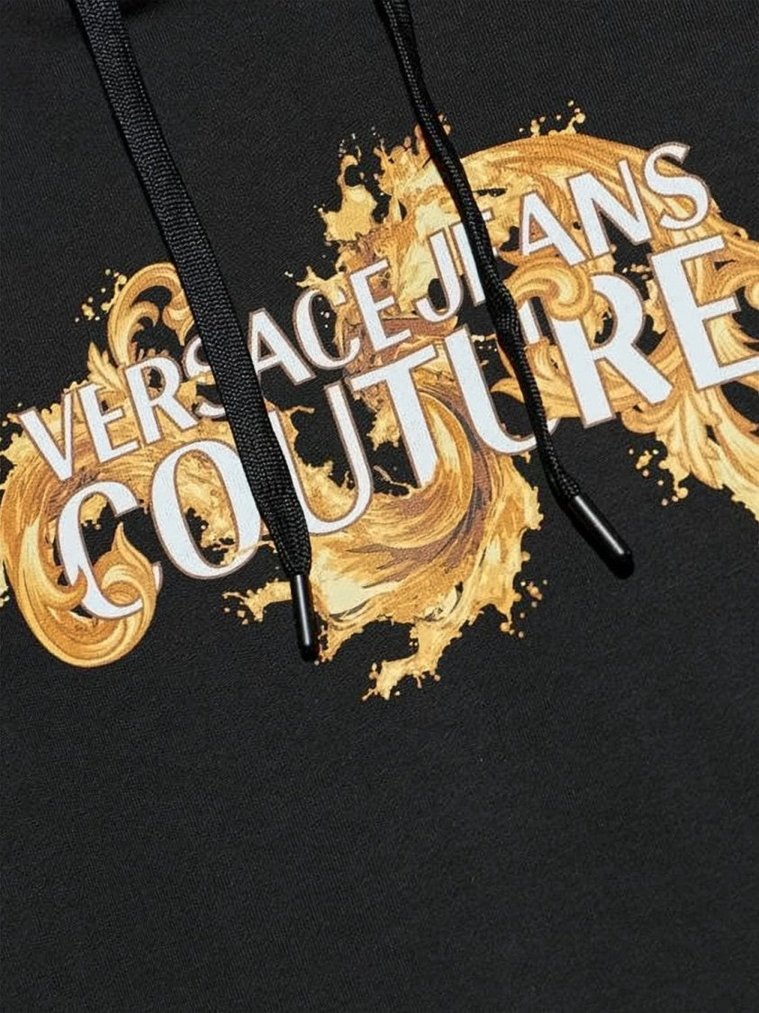 Versace Pullover Hoodie With Baroque Detailing