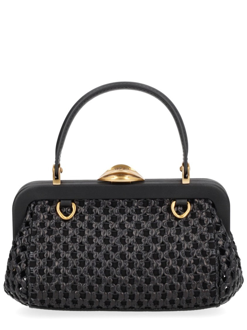 Cult Gaia Zuma Mini Woven Clasp Clutch