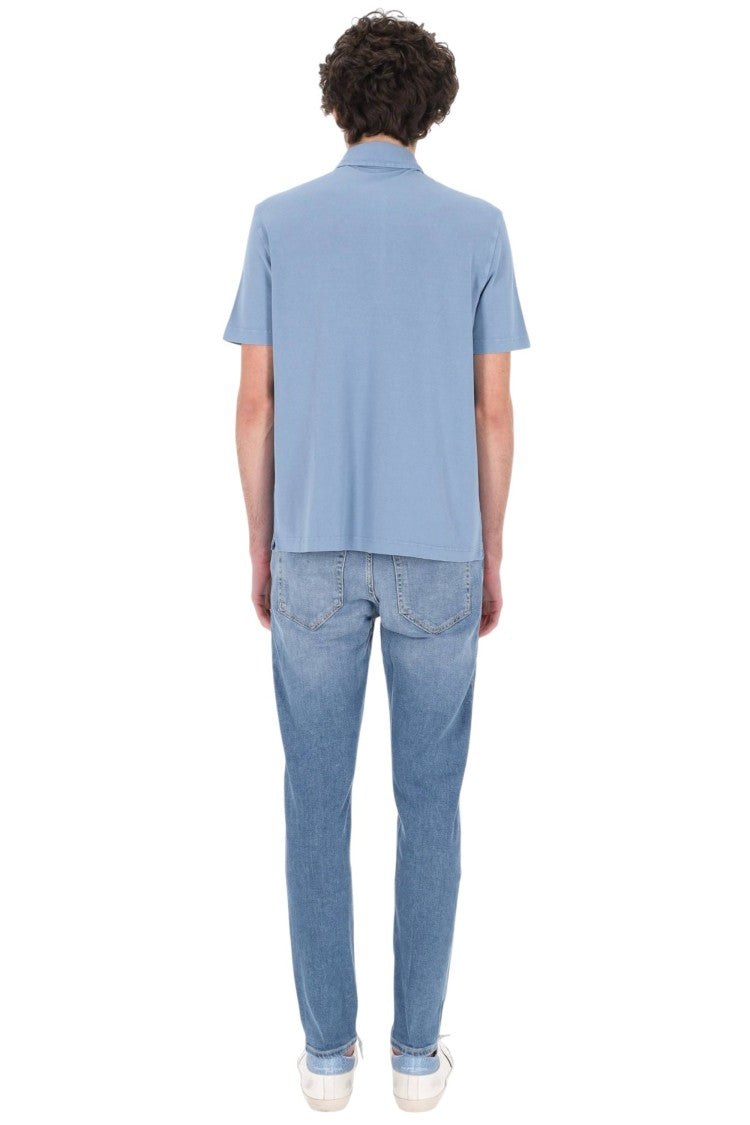 Drumohr Ice Cotton Pure Cotton Polo Shirt