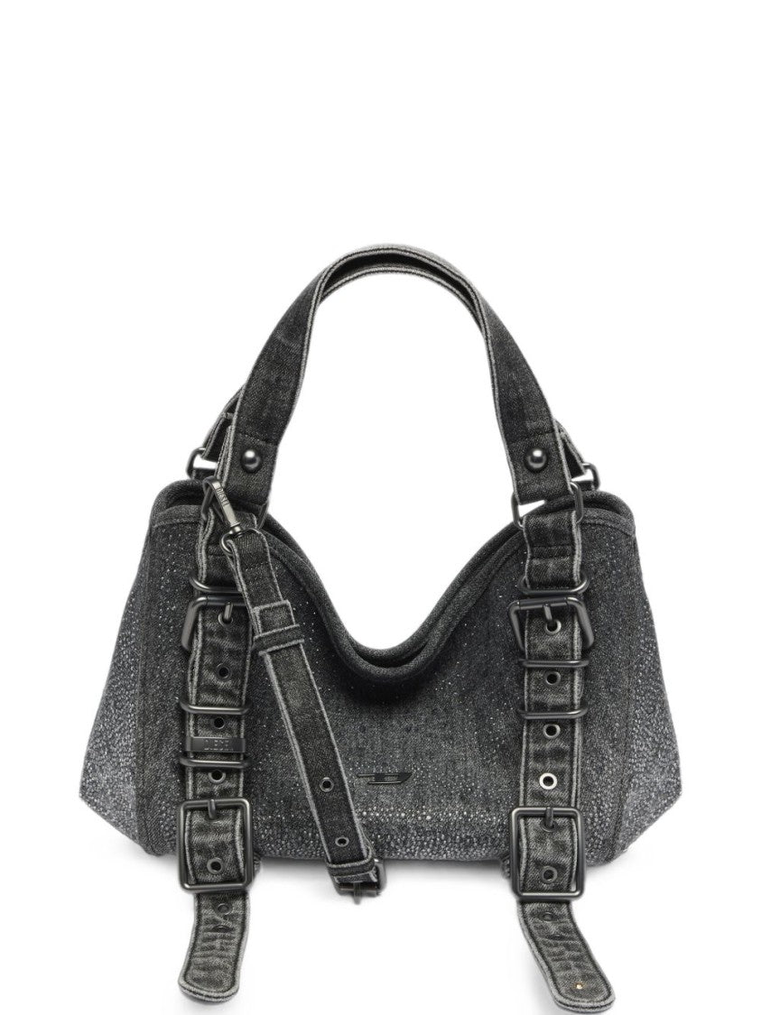 Diesel Textured Black Bag With Structured Silhouette
