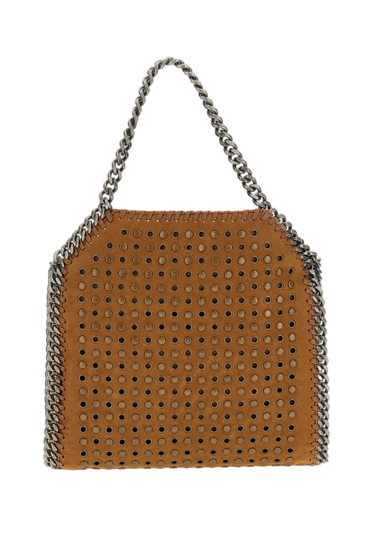 Stella Mccartney Brown Falabella Mini Studded Tote