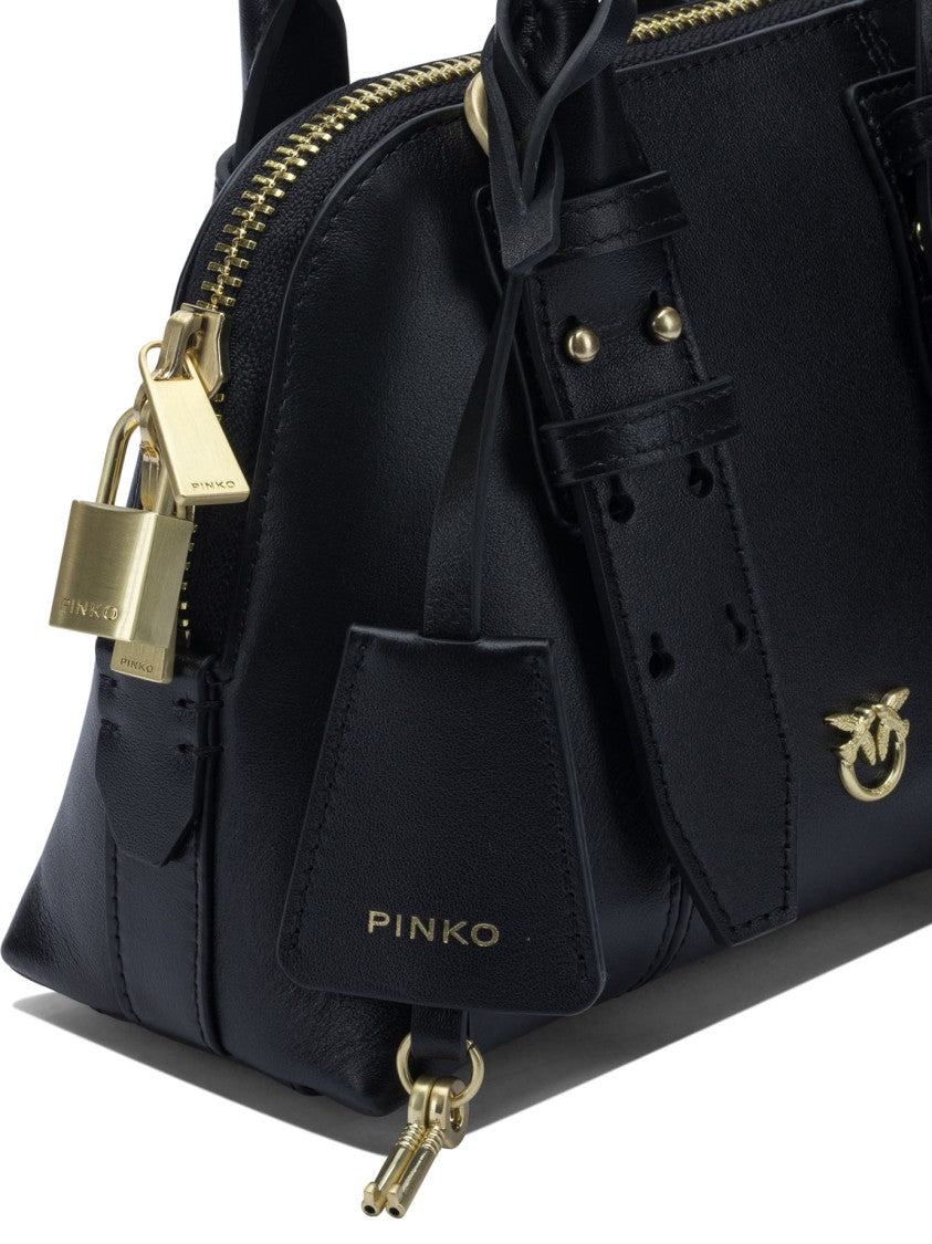 Pinko Black Leather Handbag