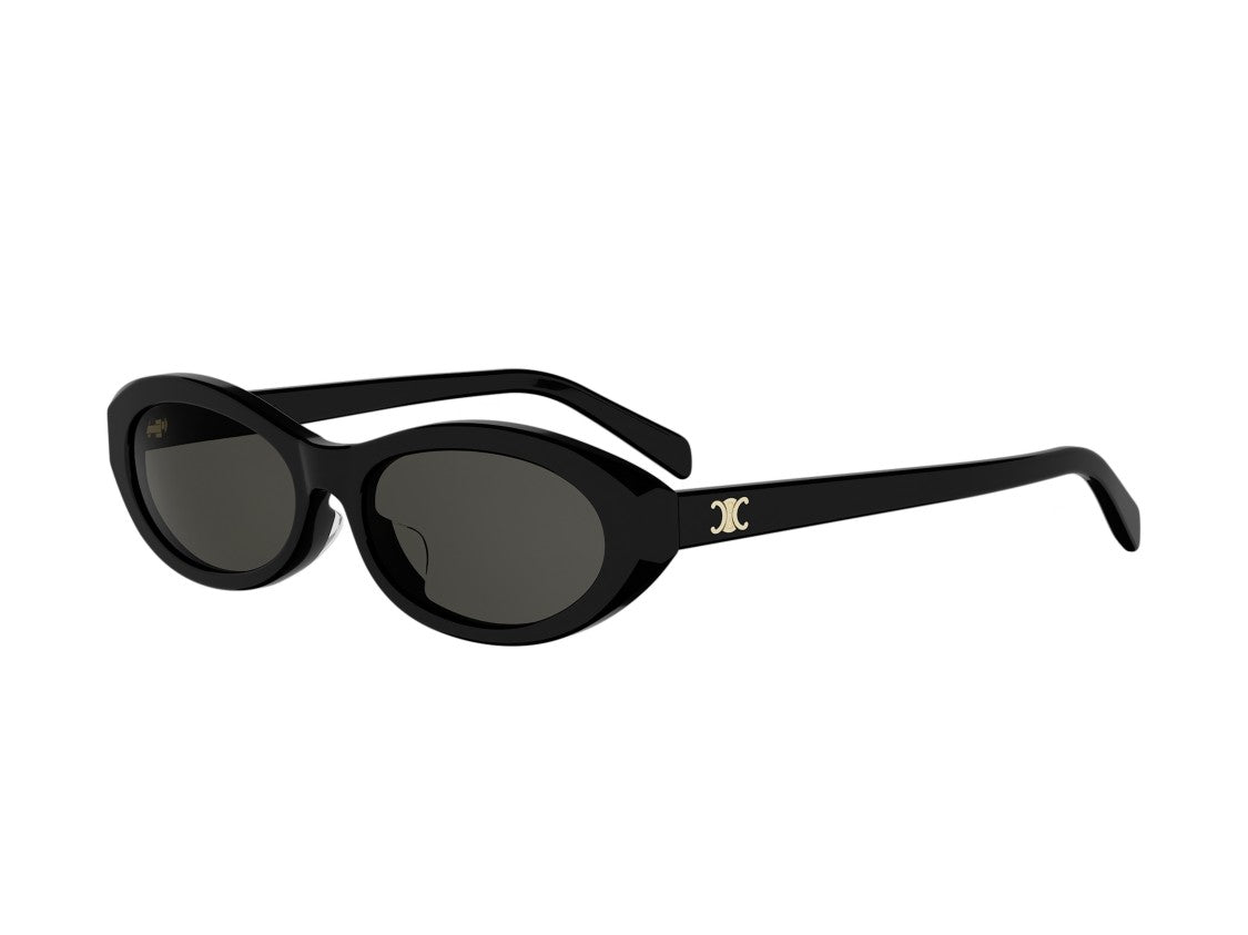Celine Cl40353f Black Rounded Acetate Sunglasses