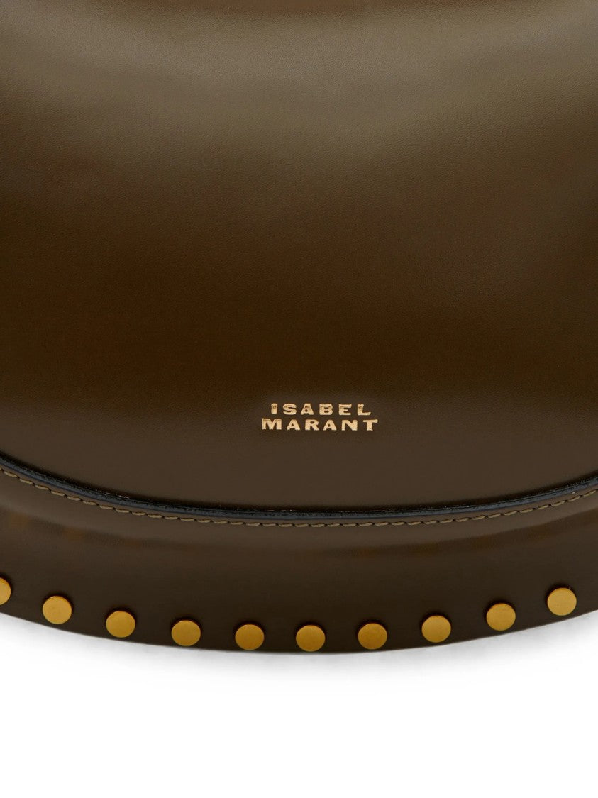 Isabel Marant Crescent Moon-Shaped Shoulder Bag With Gold Stud Details