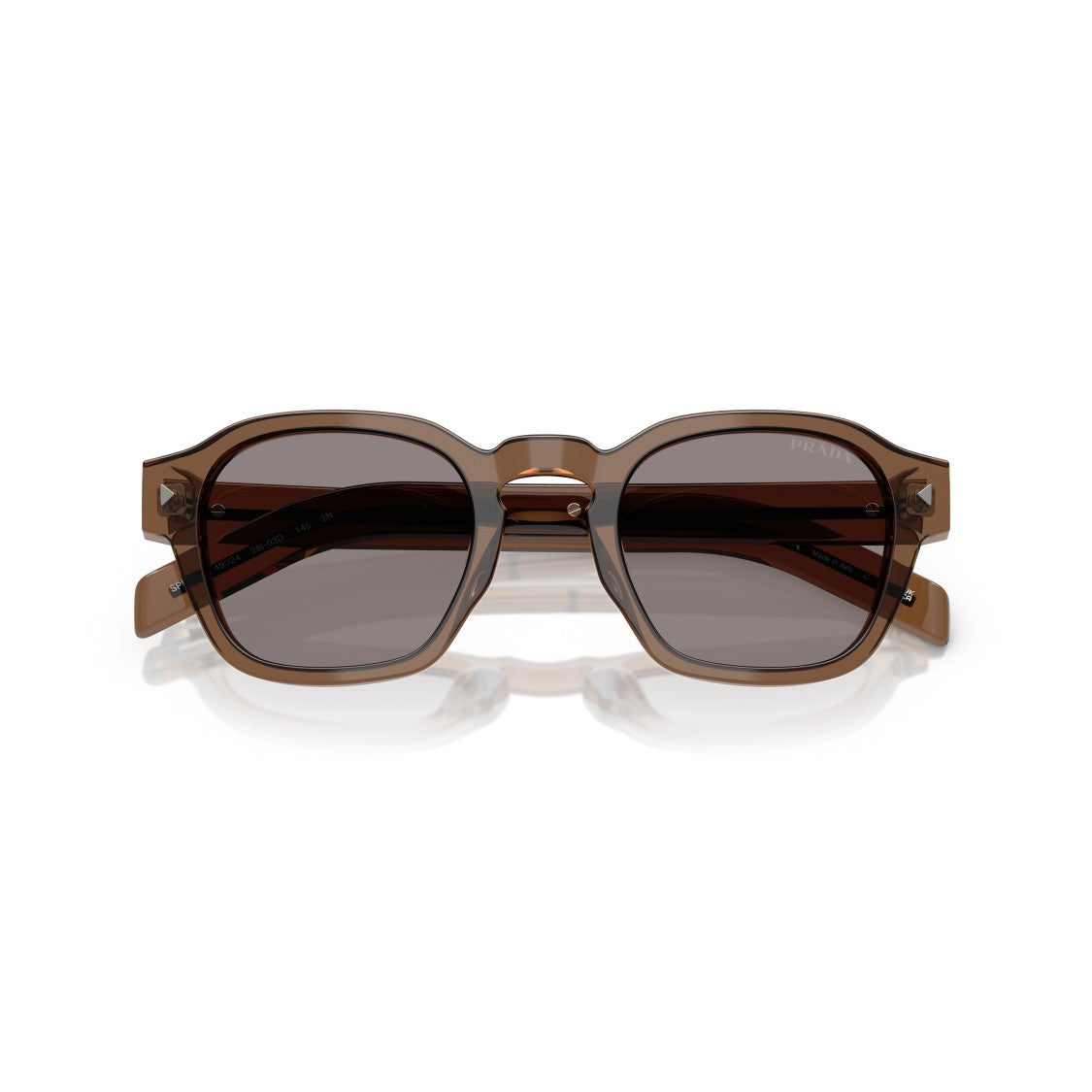 Prada 0Pr A16s Translucent Brown Square Frame Sunglasses