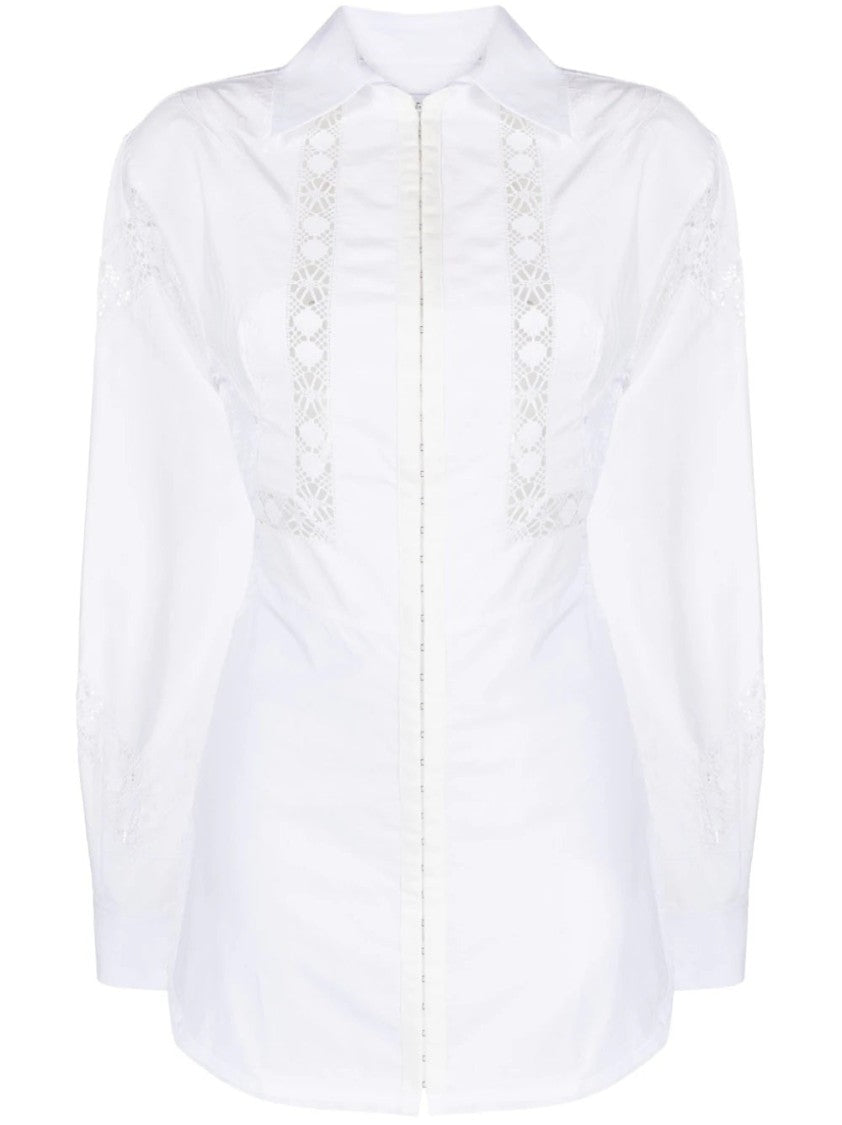 Marine Serre Tailored Mini Dress With Lace Detailing