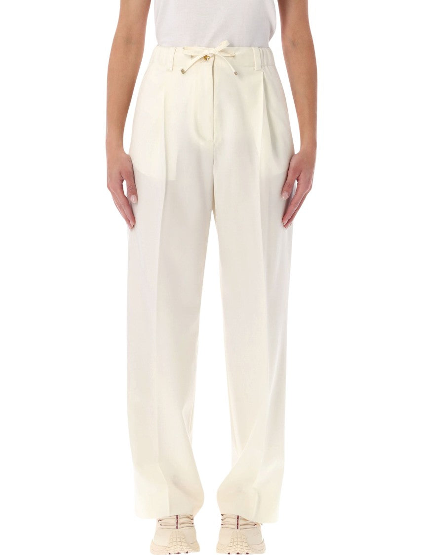Moncler Wool Gabardine Tailored Trousers