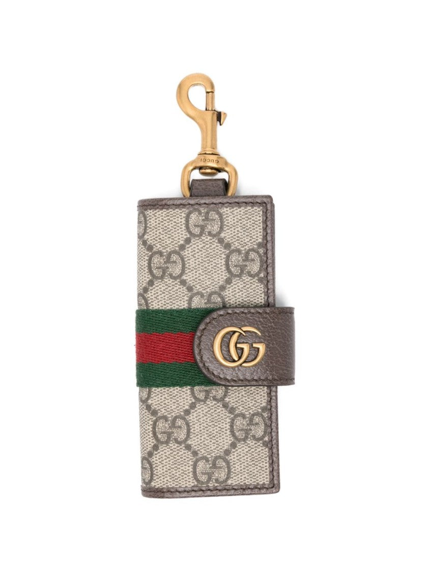Gucci Ophidia Monogram Leather Key Case
