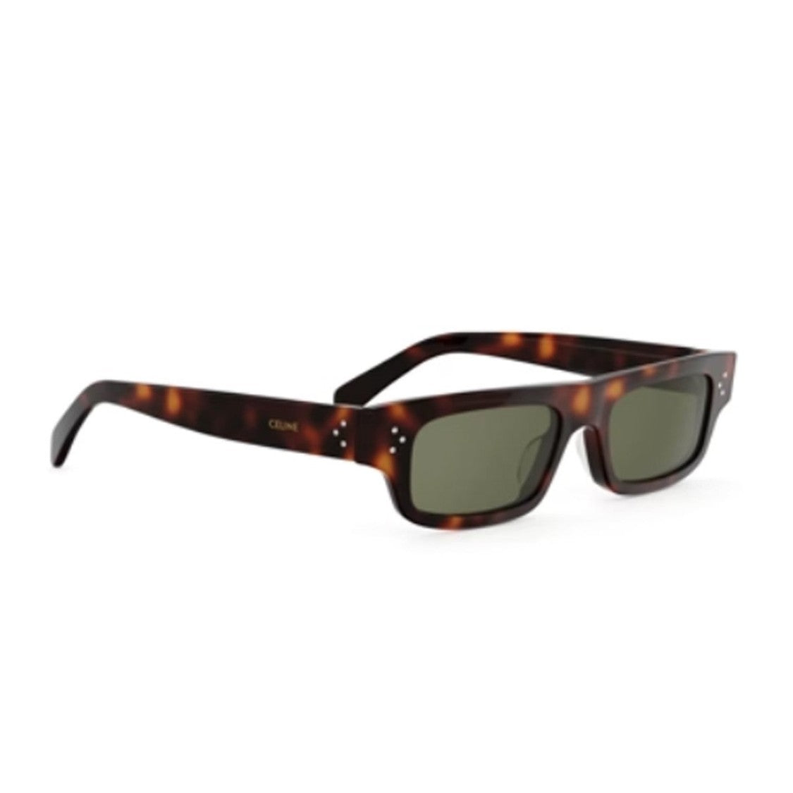 Celine Havana Three Dots Acetate Rectangular Sunglasses