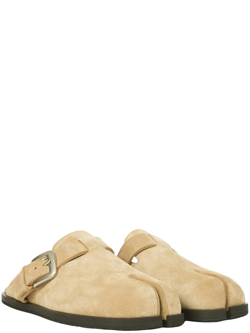 Maison Margiela Tabi Buckle-Fastening Suede Mules