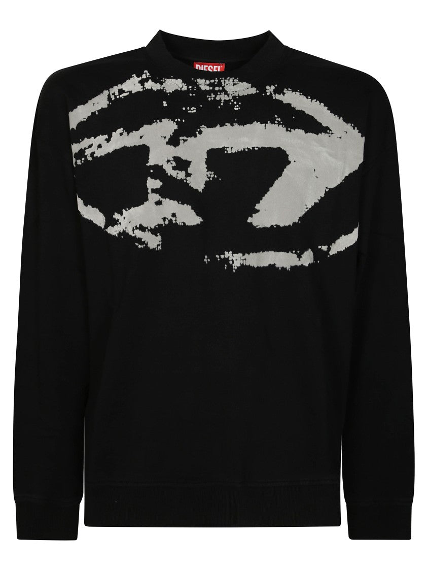 Diesel Relaxed-Fit Black Sweatshirt With Graphic Design