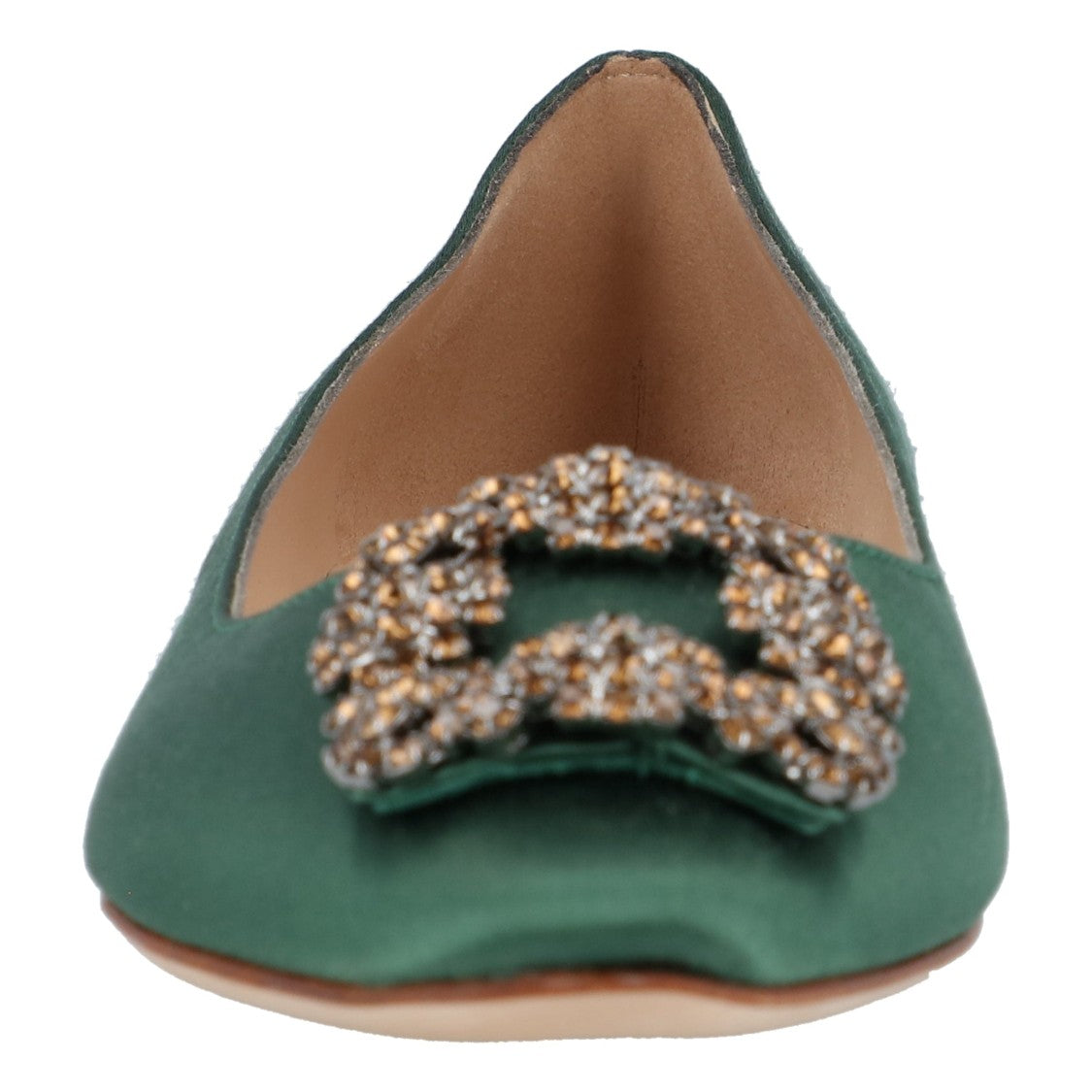 Manolo Blahnik Hangisi Flat Green