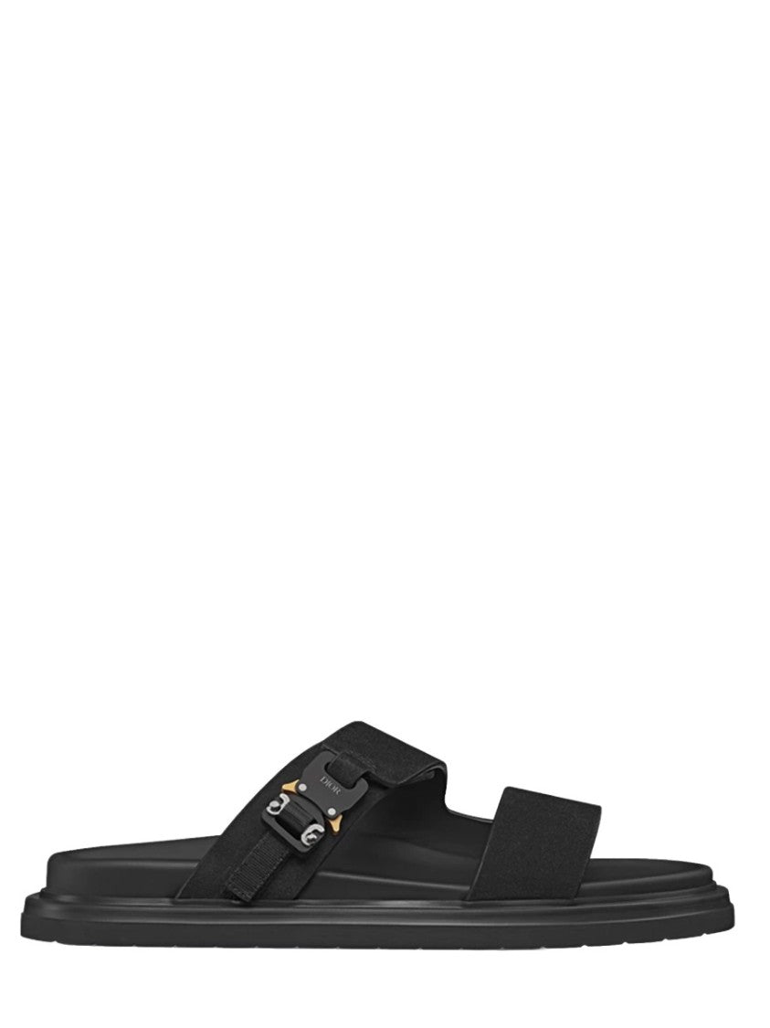 Dior Black Leather Aqua Strap Sandals
