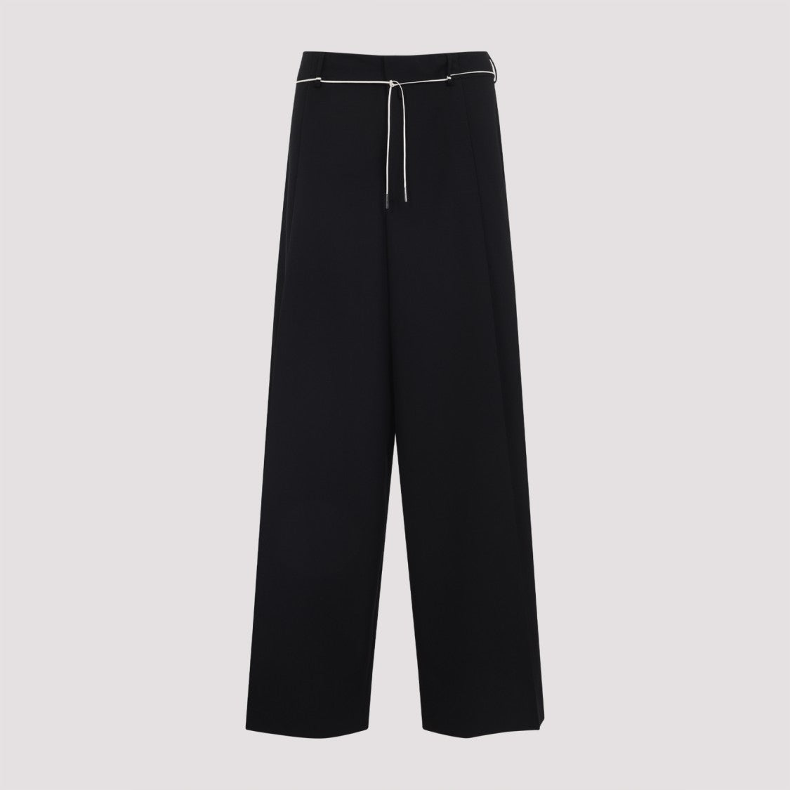 Dries Van Noten Tailored Black Wool Trousers
