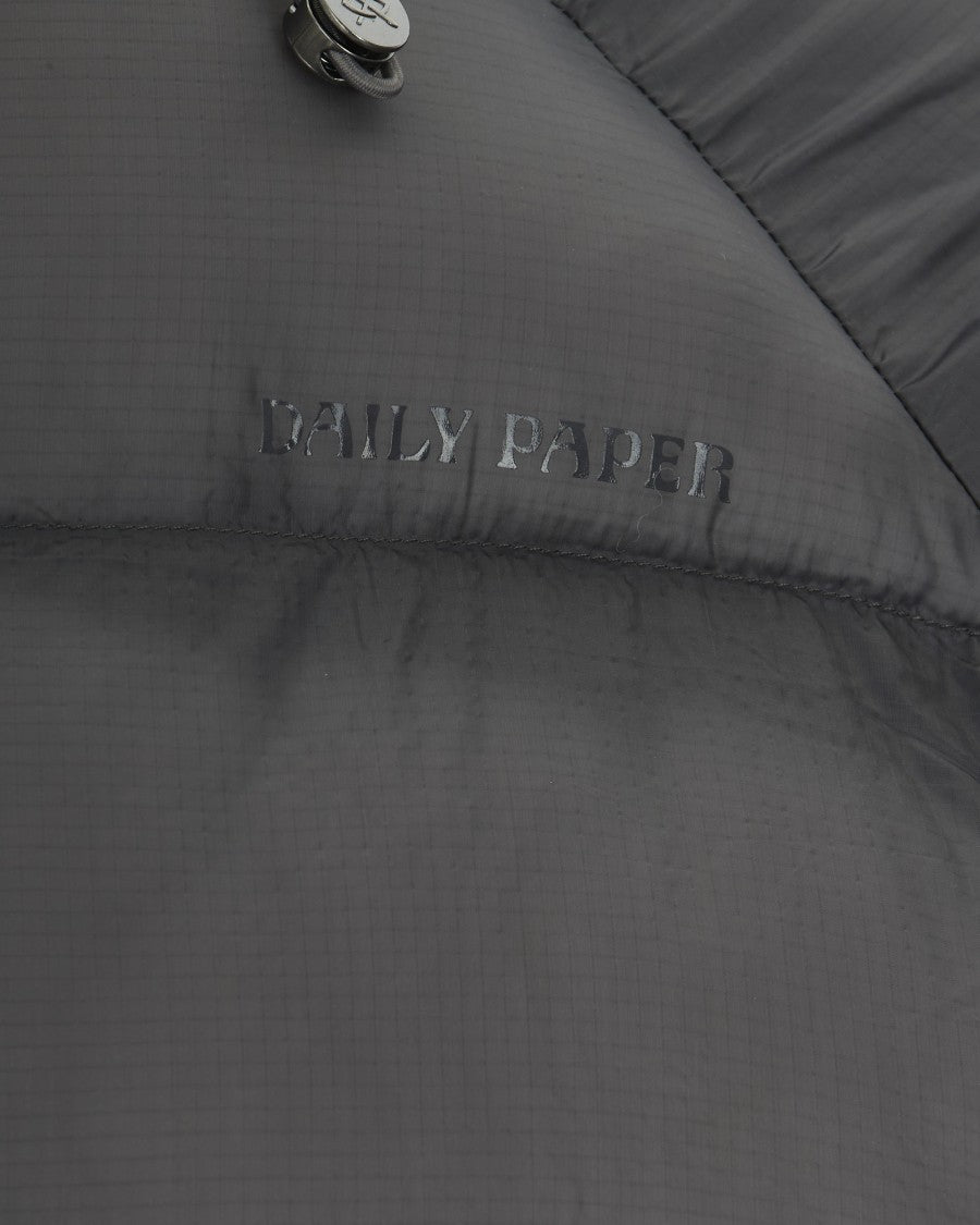 Daily Paper Black Ripstop Quilted Hooded Down Jacket