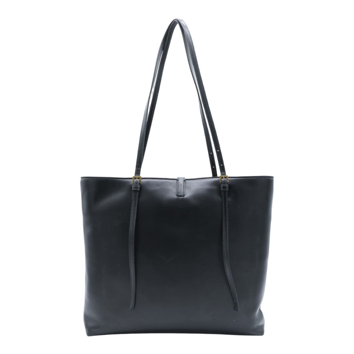 Versace Black Gold Medallion Structured Leather Tote Bag