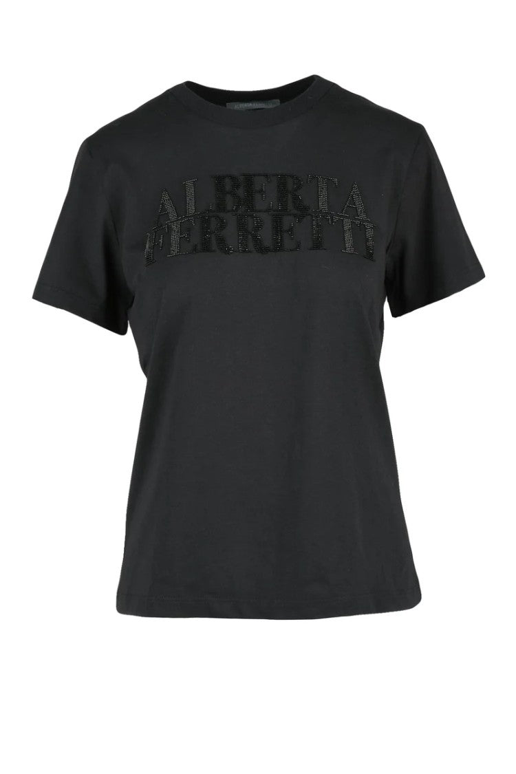 Alberta Ferretti Cotton T-Shirt - Black