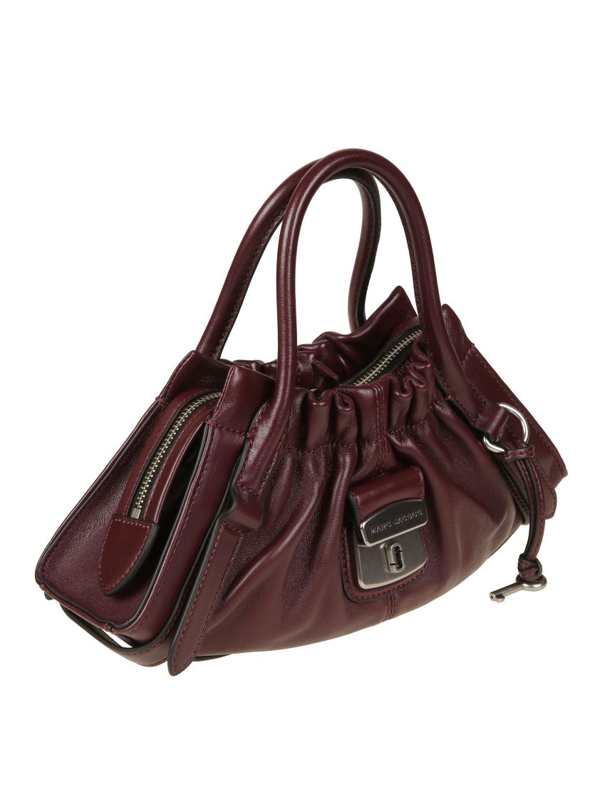 Marc Jacobs Structured Purple Handbag With Design