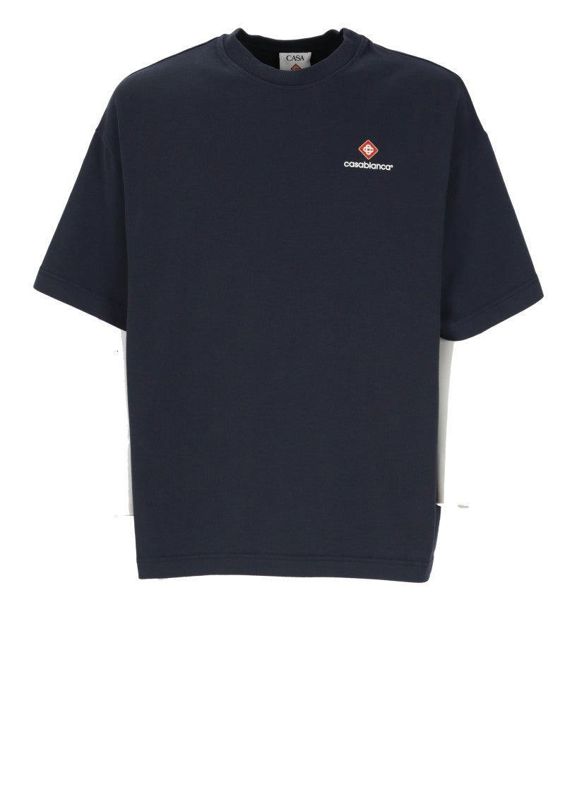 Casablanca Black Classic Embossed Logo T-Shirt