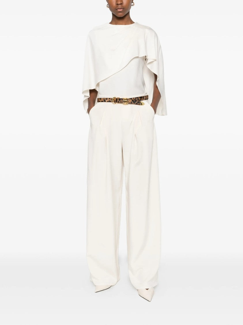 Max Mara White Palude Wide-Leg High-Waist Trousers