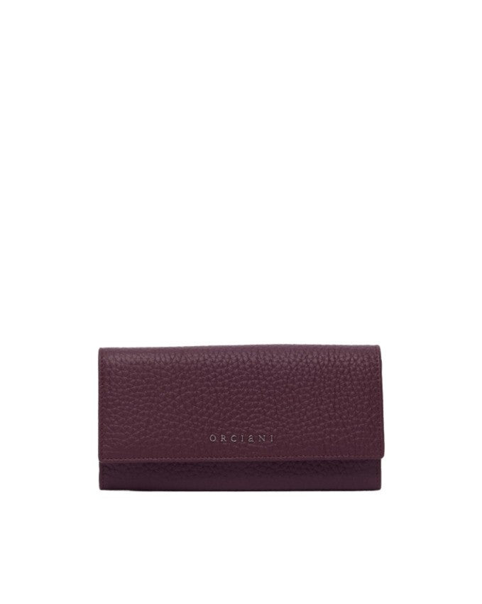 Orciani Pebbled Leather Wallet With Sophisticated Compartmentalization