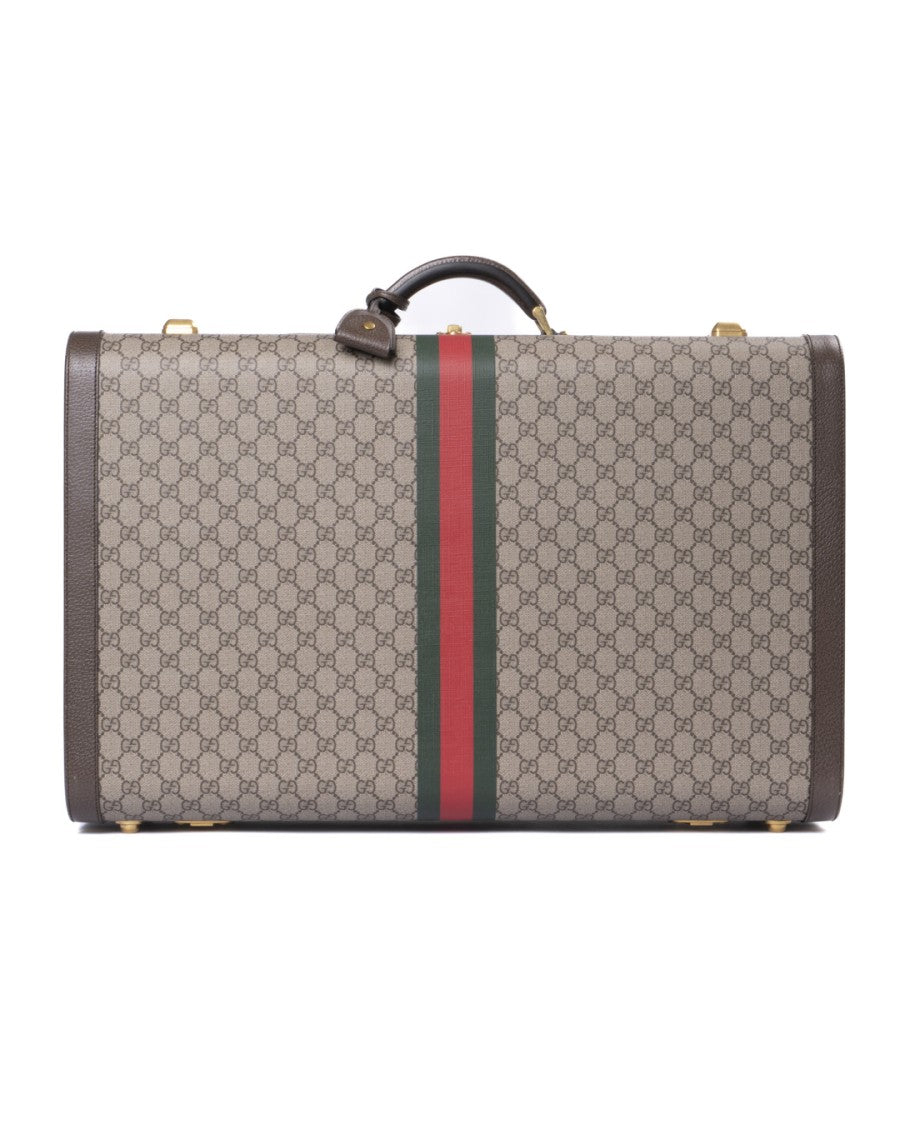 Gucci Savoy 60 Gg Supreme Brown Suitcase