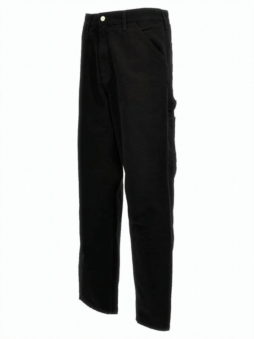 Carhartt Wip Canvas Single Knee Pants With Classic Five-Pocket Design