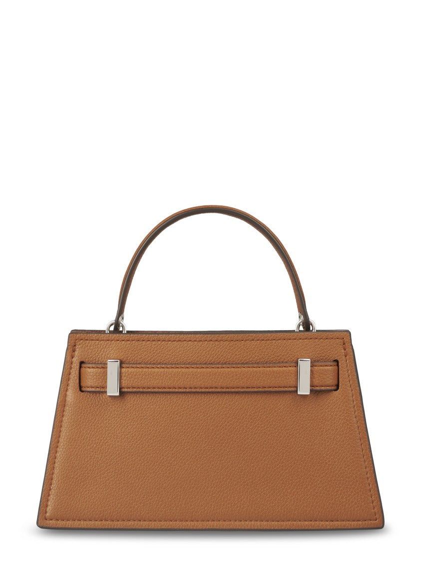 Tory Burch Petite Lee Radziwill Pebbled Handbag With Structured Silhouette