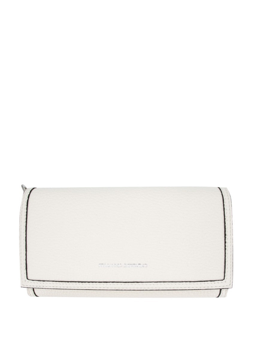 Ermanno Scervino Calf Leather Wallet With Detachable Shoulder Strap