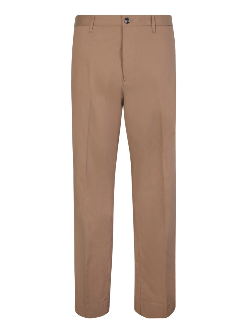 Nine In The Morning Beige Slim Trousers