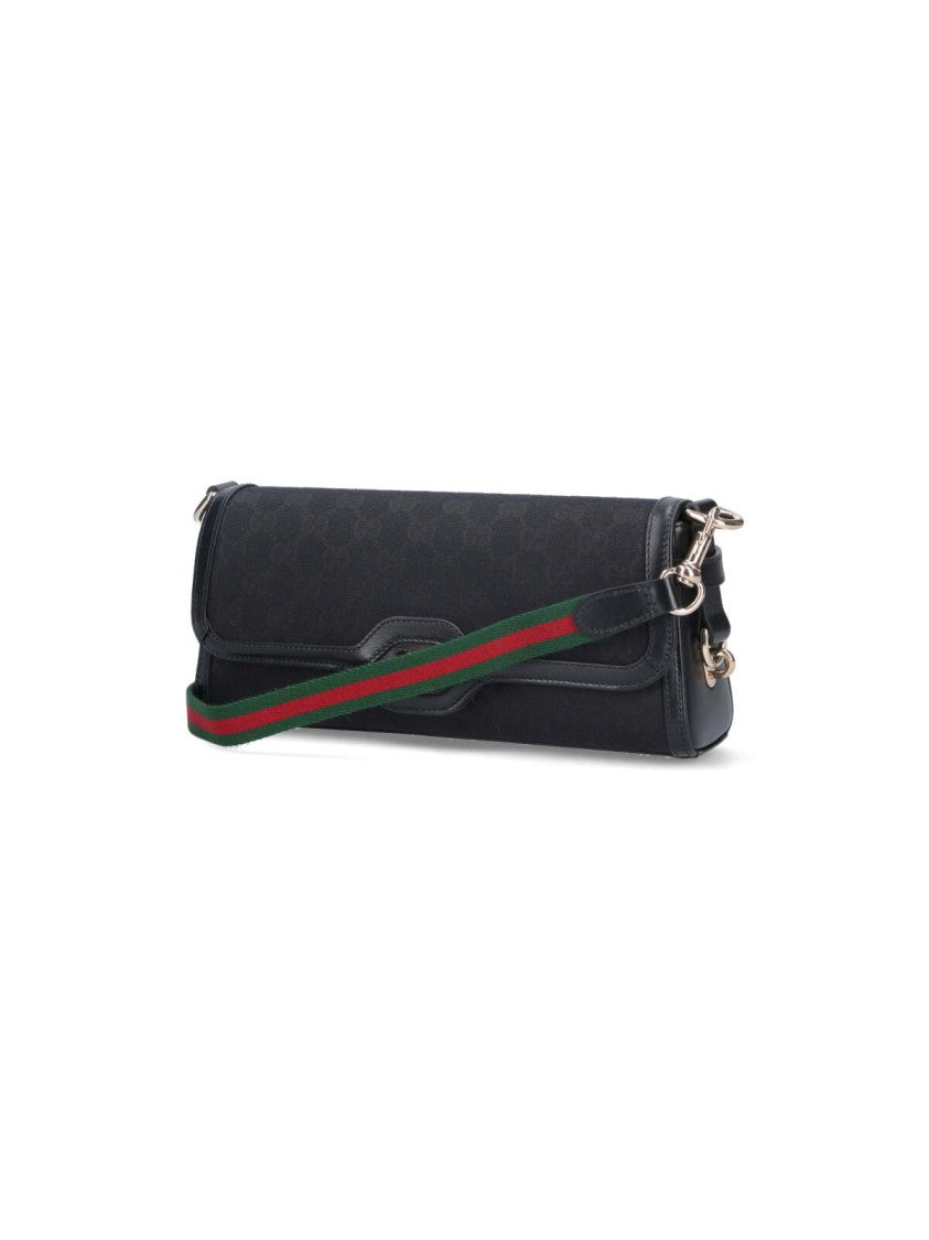 Gucci Small Shoulder Bag "Luce" In Gg Canvas With Leather Trim