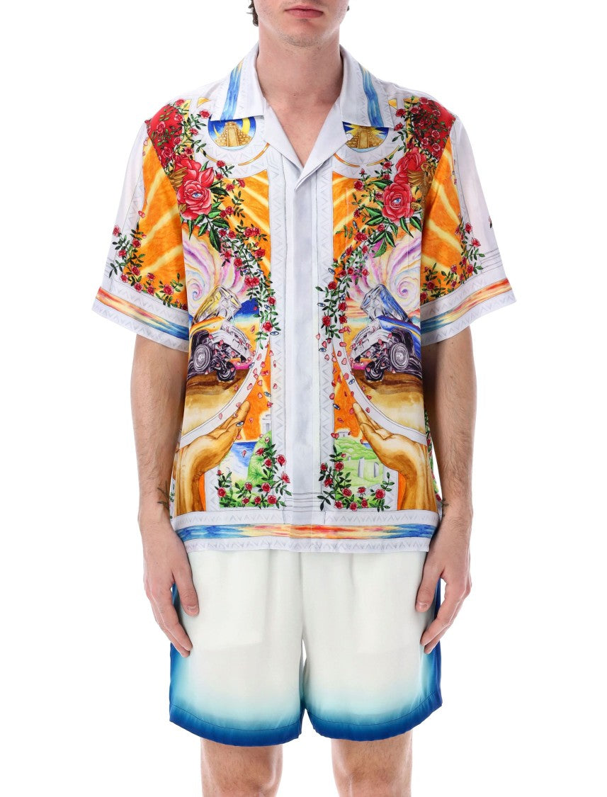 Casablanca La Tornade De Rose Silk Shirt