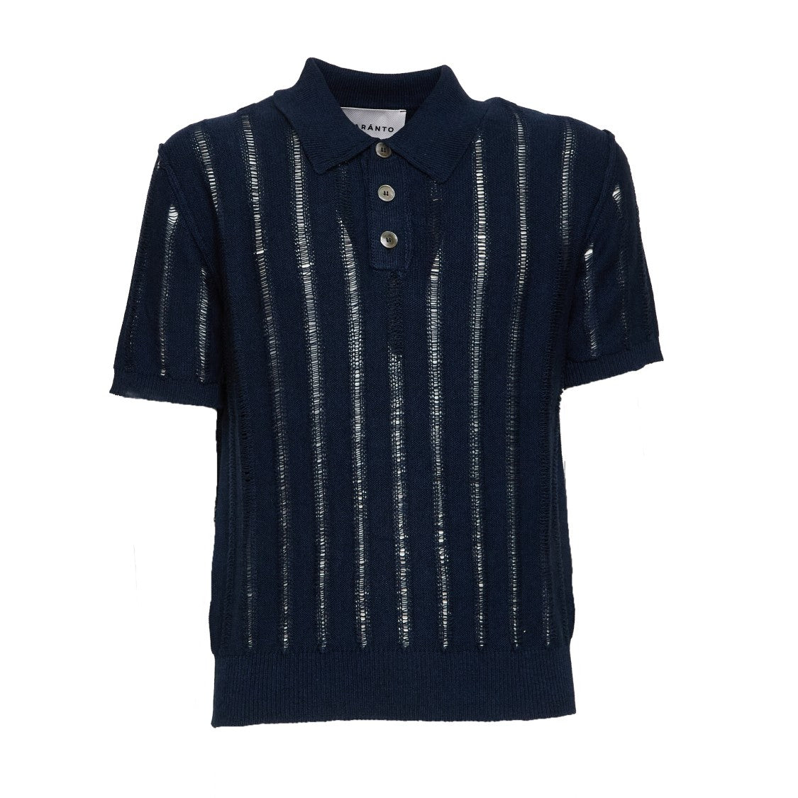 Amaranto Woven Knit Short-Sleeve Polo Shirt