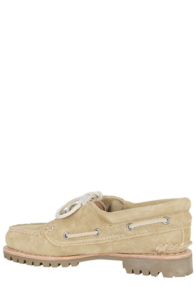 Timberland Beige Boat Shoe Leather-Laced Suede Loafers