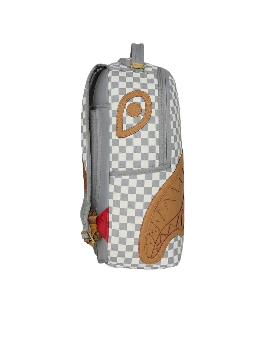 Sprayground Embossed Cream Check Backpack
