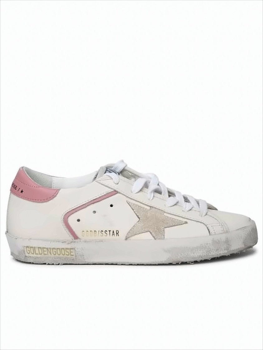 Golden Goose Distressed Canvas Low-Top Sneakers With Signature Star