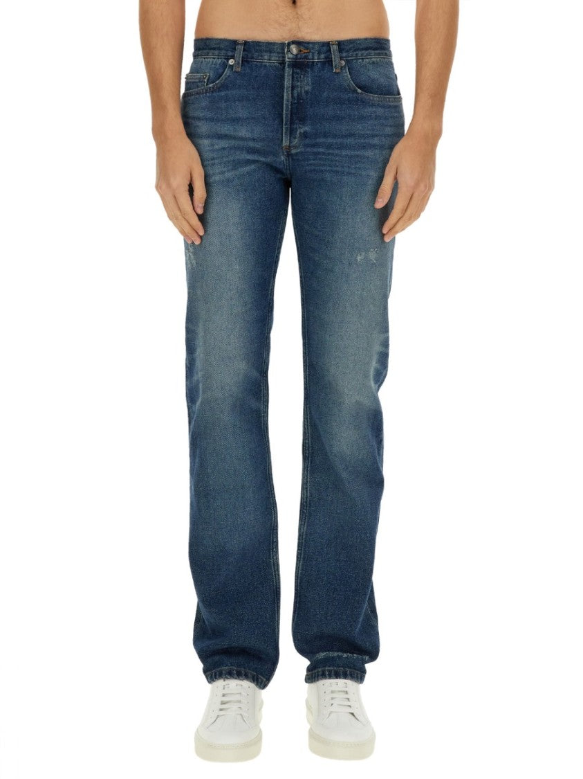 A.P.C. Regular Fit Faded Blue Jeans