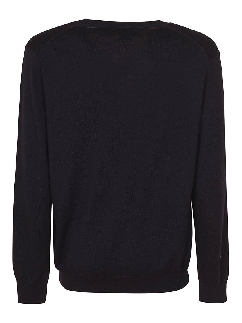 Polo Ralph Lauren V-Neck Cotton Sweater With Ribbed Detailing