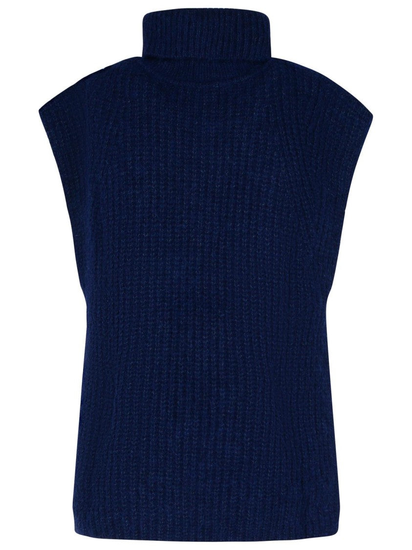 Isabel Marant Étoile Megan' Navy Alpaca Blend Vest