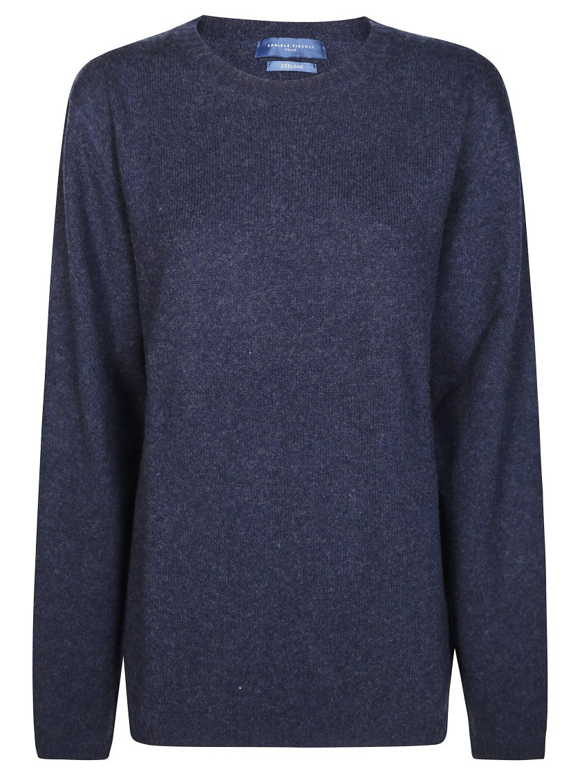 Daniele Fiesoli Long-Sleeve Knit Sweater With Crew Neckline And Ribbed Texture