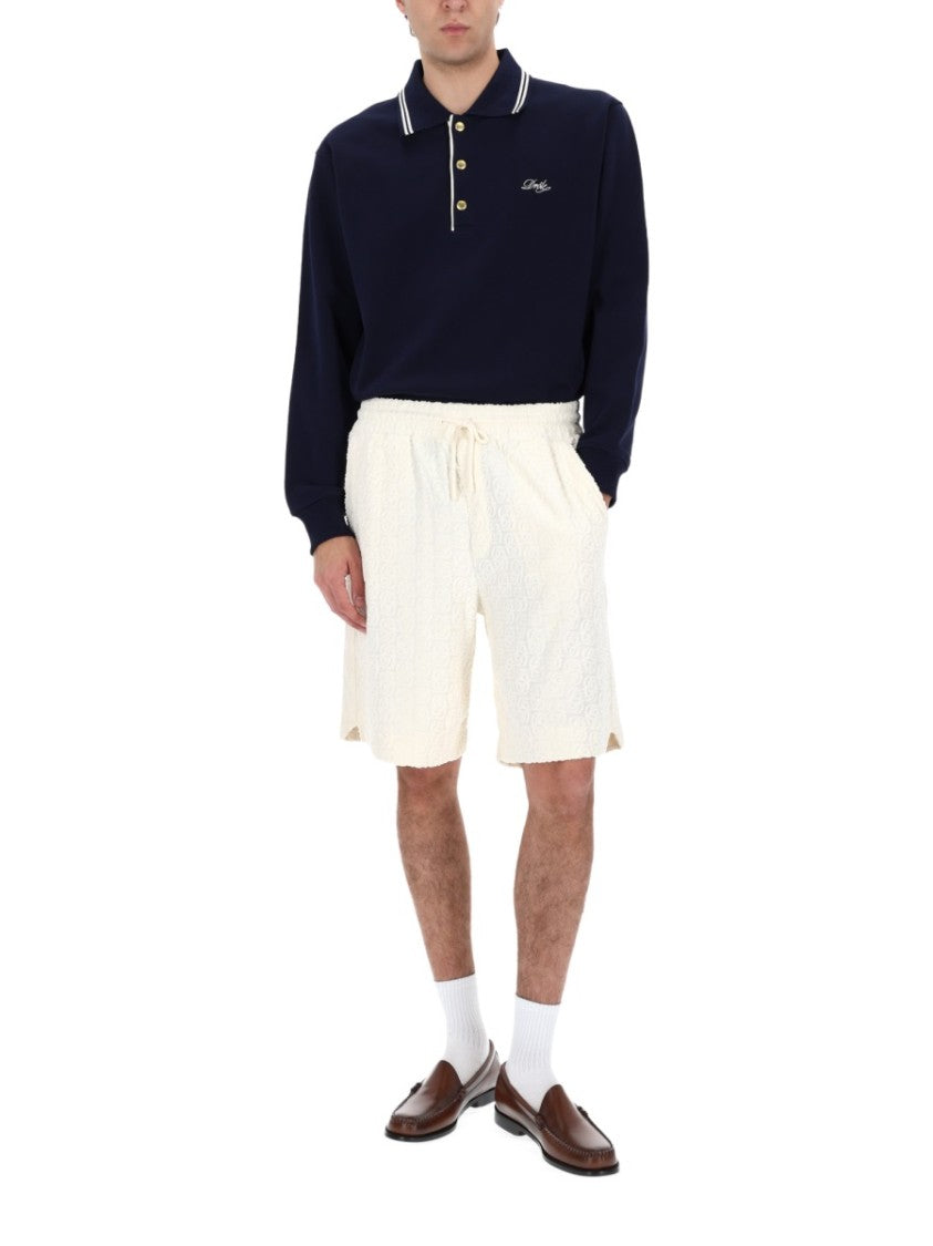 Drôle De Monsieur Sweatshirt White Stripe Cuffs Polo Shirt