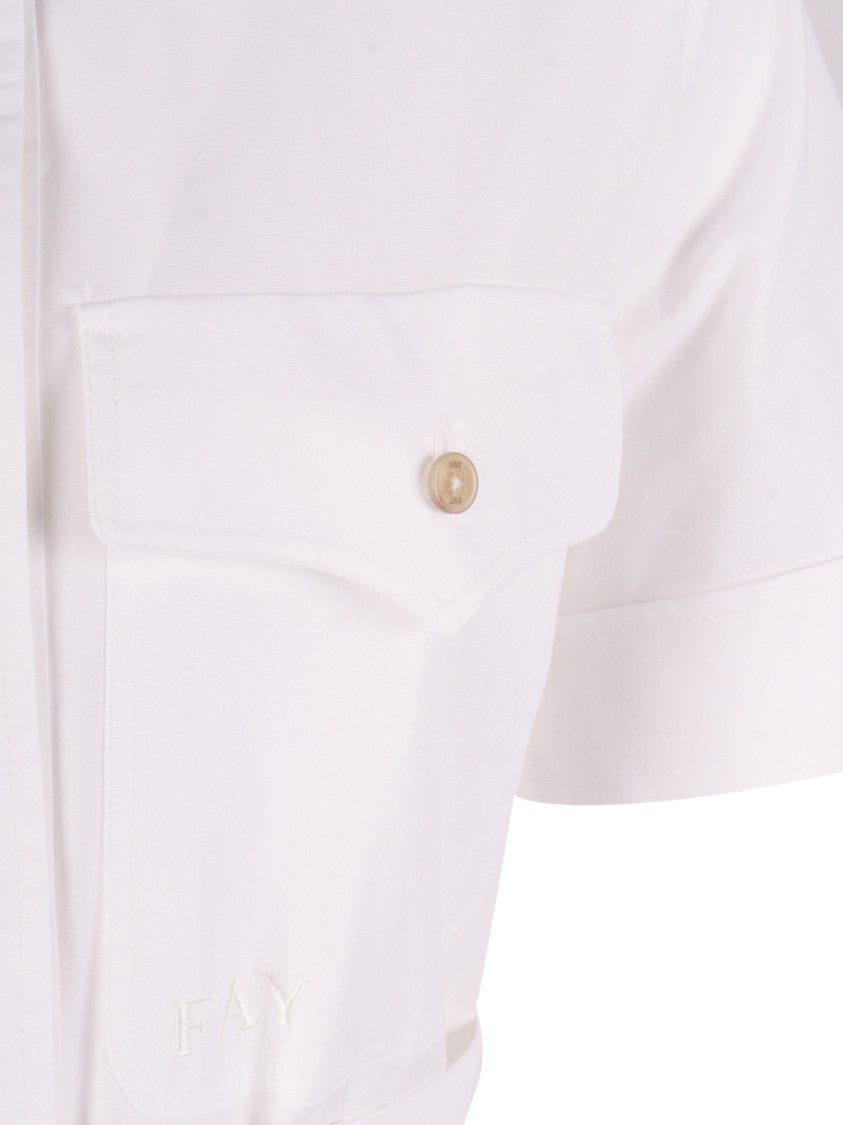 Fay Shirt Style Pleated Belted Dress