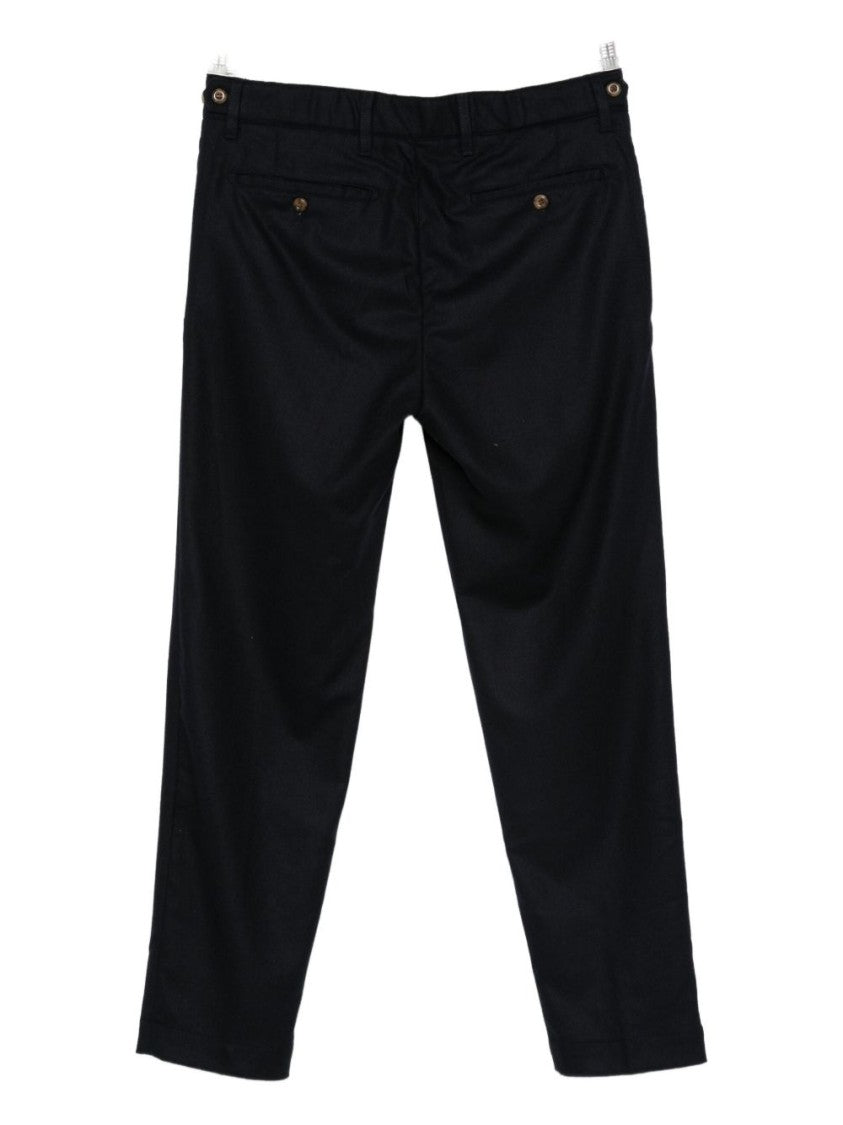 Myths Tailored Blue Trousers With Classic Waistband