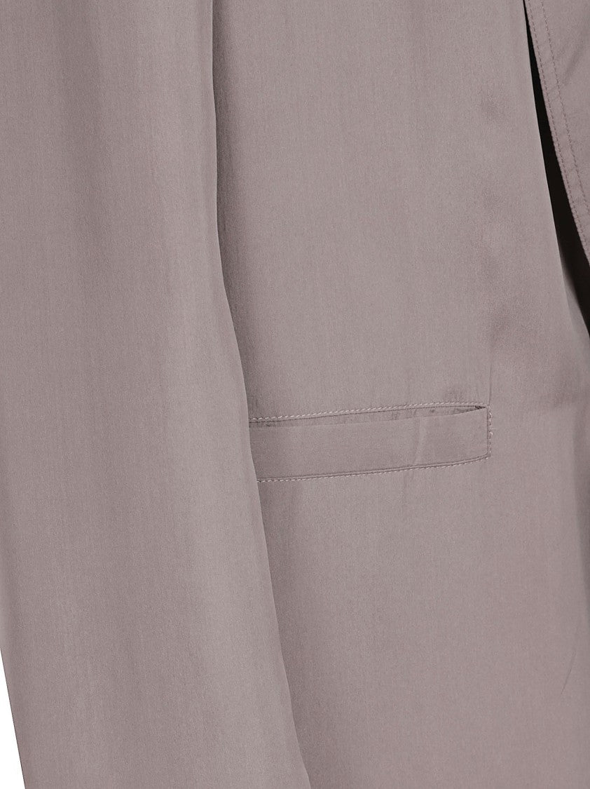 Saint Laurent Silk Jacket With Notched Lapels And Three Pockets