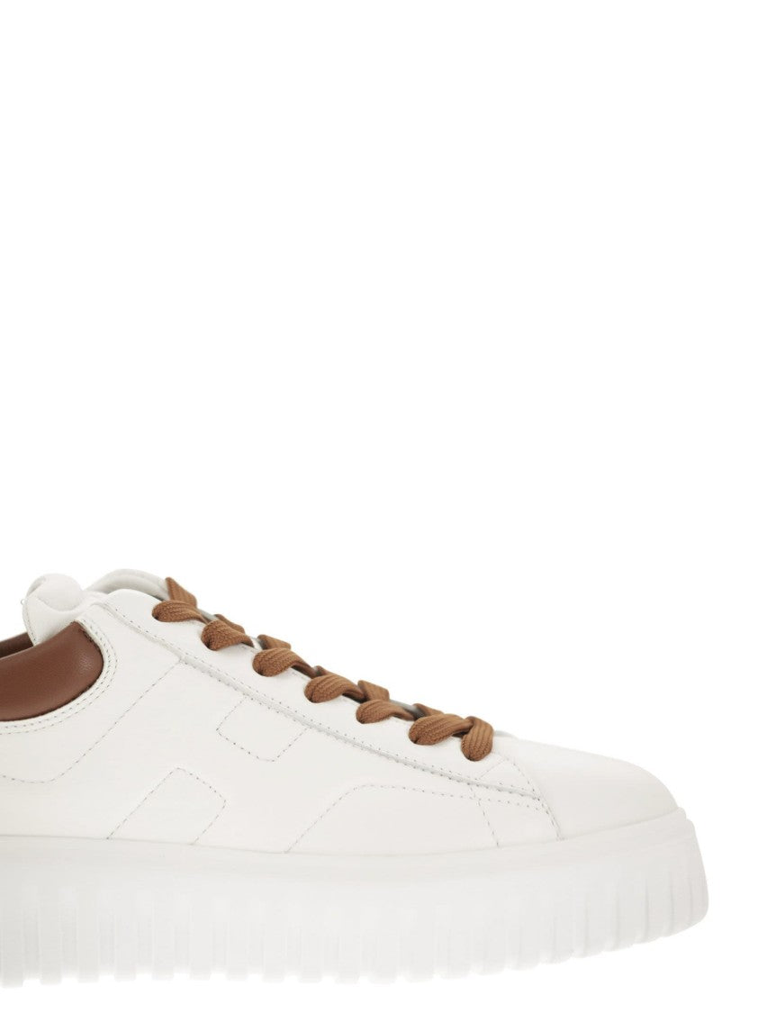 Hogan Sporty Nappa Leather Sneakers With Distinctive H Detail