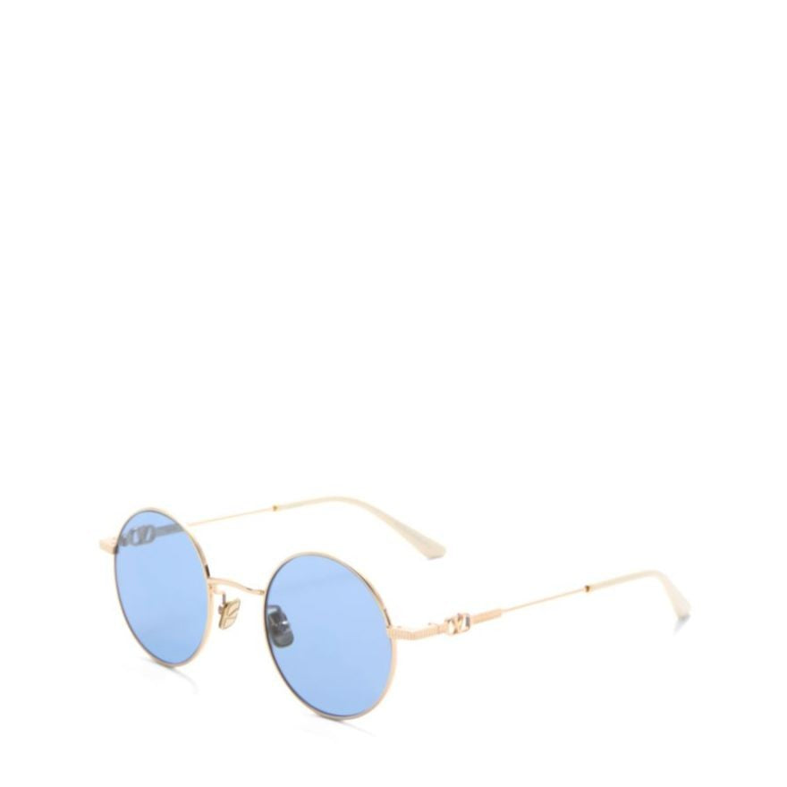 Valentino Vls-173 Gold Metal Round Sunglasses