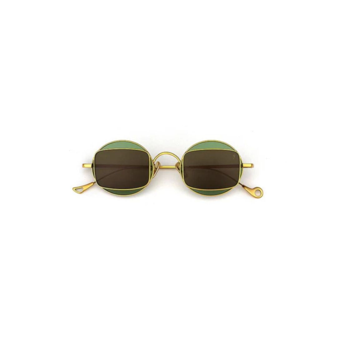 Eyepetizer Smooth C.4-8 Geometric Gold Finish Sunglasses With Rounded Square Lenses